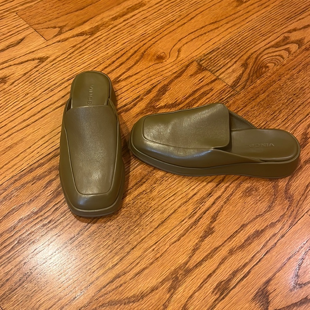 Vince Woman’s Olive Green Slip Ons Size 35/5